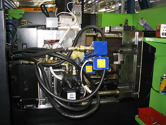 Close up of platen showing Earlex tool